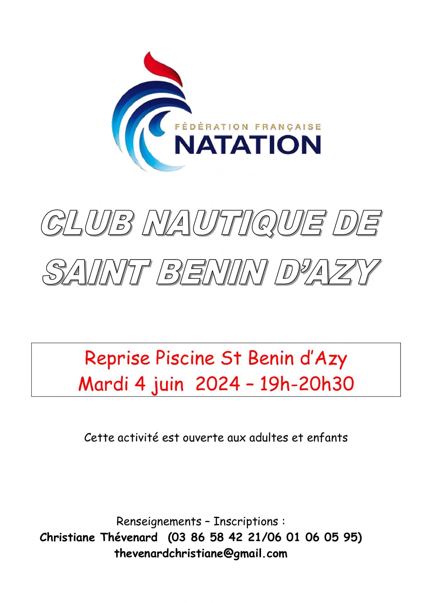 reprise piscine 2024